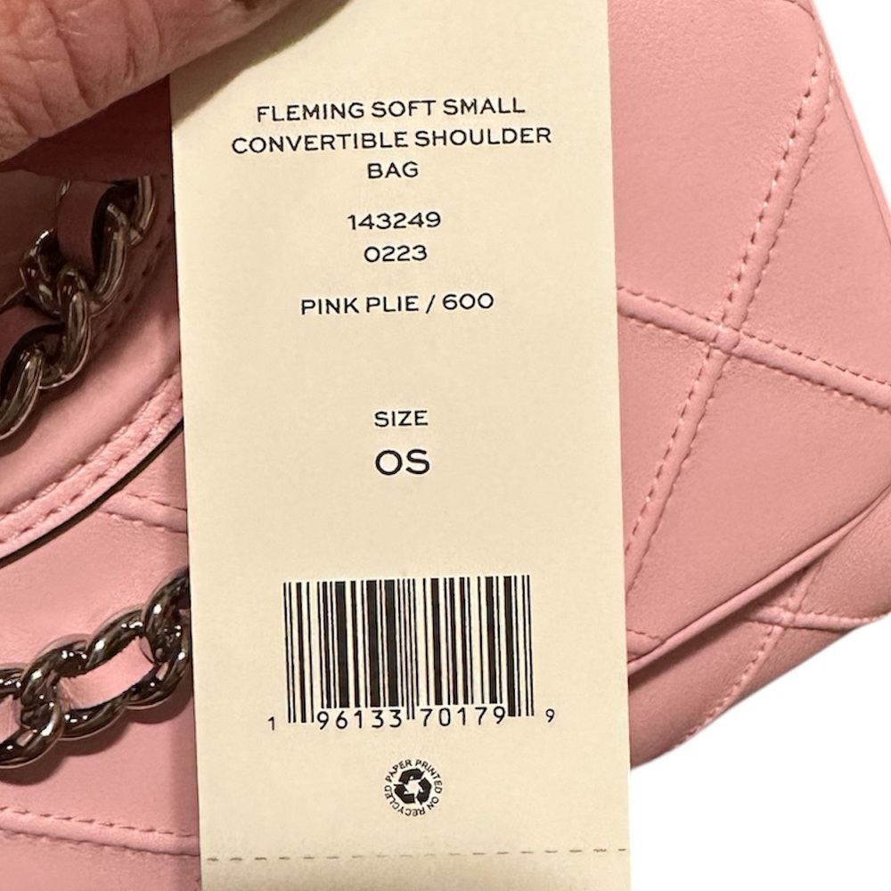 Tory Burch Fleming soft convertible shoulder bag in pale pink NWT - Picture 6 of 6
